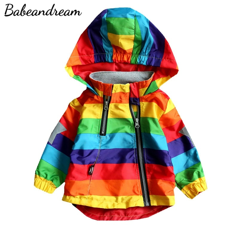 Jaqueta de arco-íris com capuz