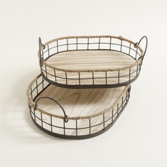 BANDEJA OVAL 35X25X7 JAIPUR-MAD-HIER - comprar online
