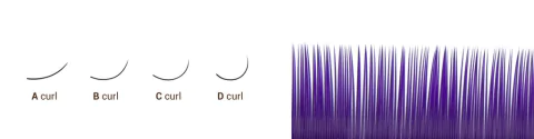 Color Violeta - 6 lineas - Curvatura C - Largo Mix de medidas - comprar online