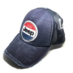 Gorra Trucker Jeep Prelavada Gabardina Parche