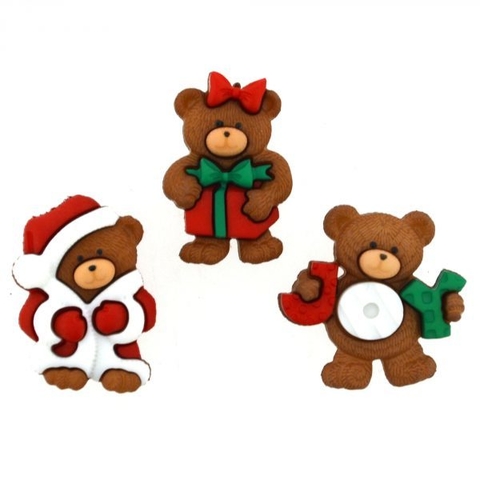 Botones decorativos navidad osos