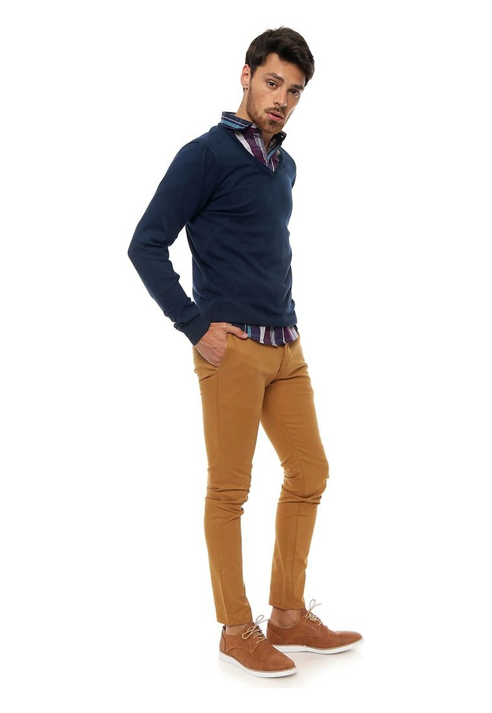 Zapato Pantalon Mostaza Hombre Combinacion Shirt Pantalon Amarillo
