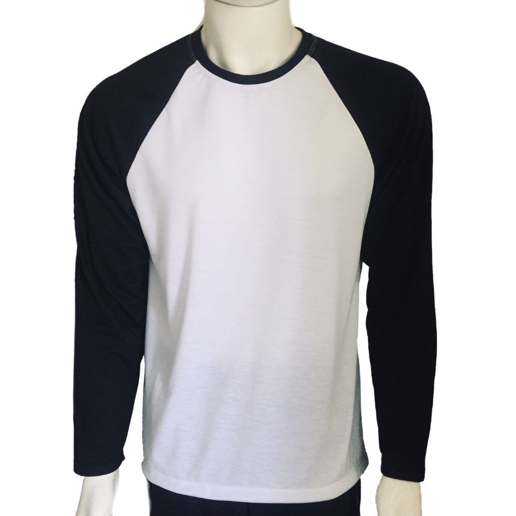 Camiseta raglan masculina manga longa clearance
