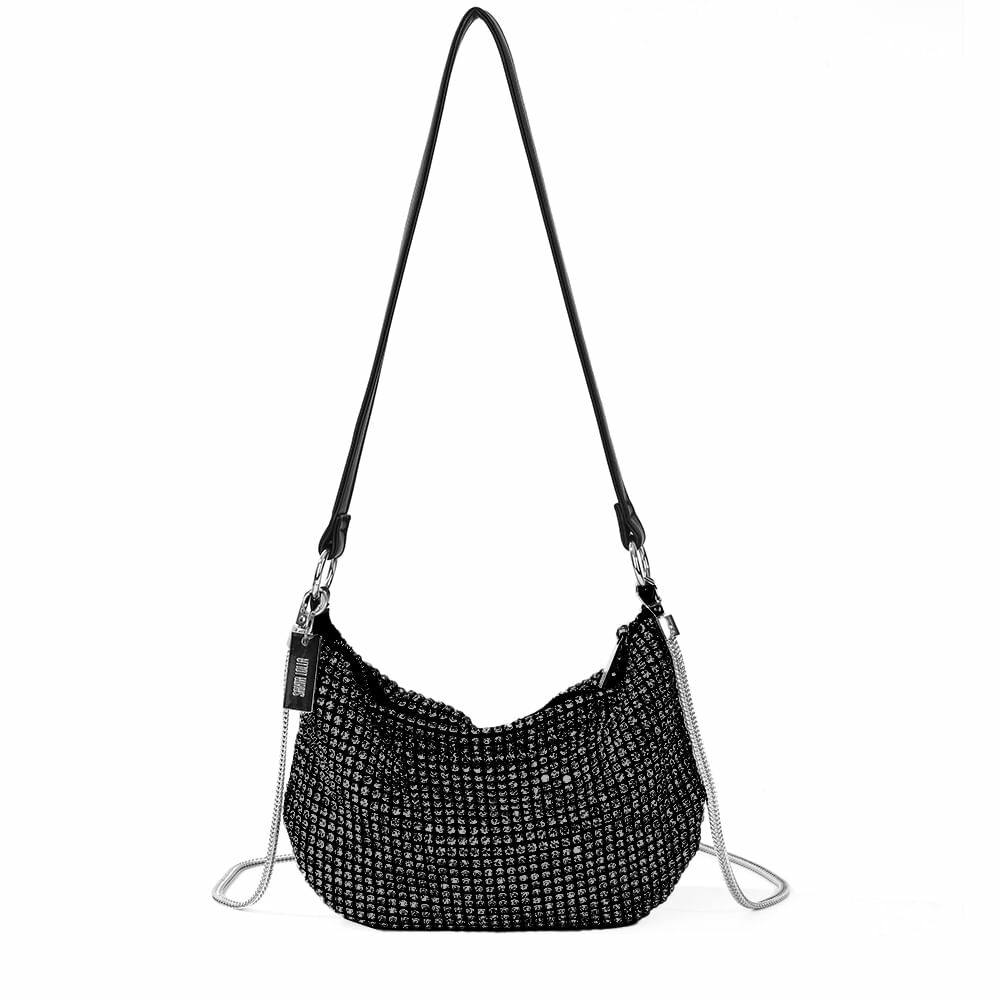 bolsa tiracolo santa lolla preta malha cristal shiny - urbanna - 0470.3b4c.02d0.0001