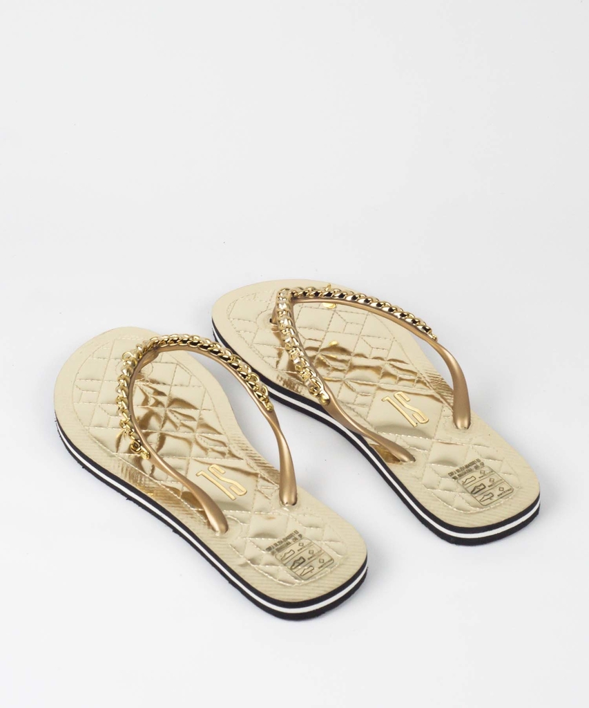 Chinelo Santa Lolla Dourado Metalcolor Correntes - 0106.0D67