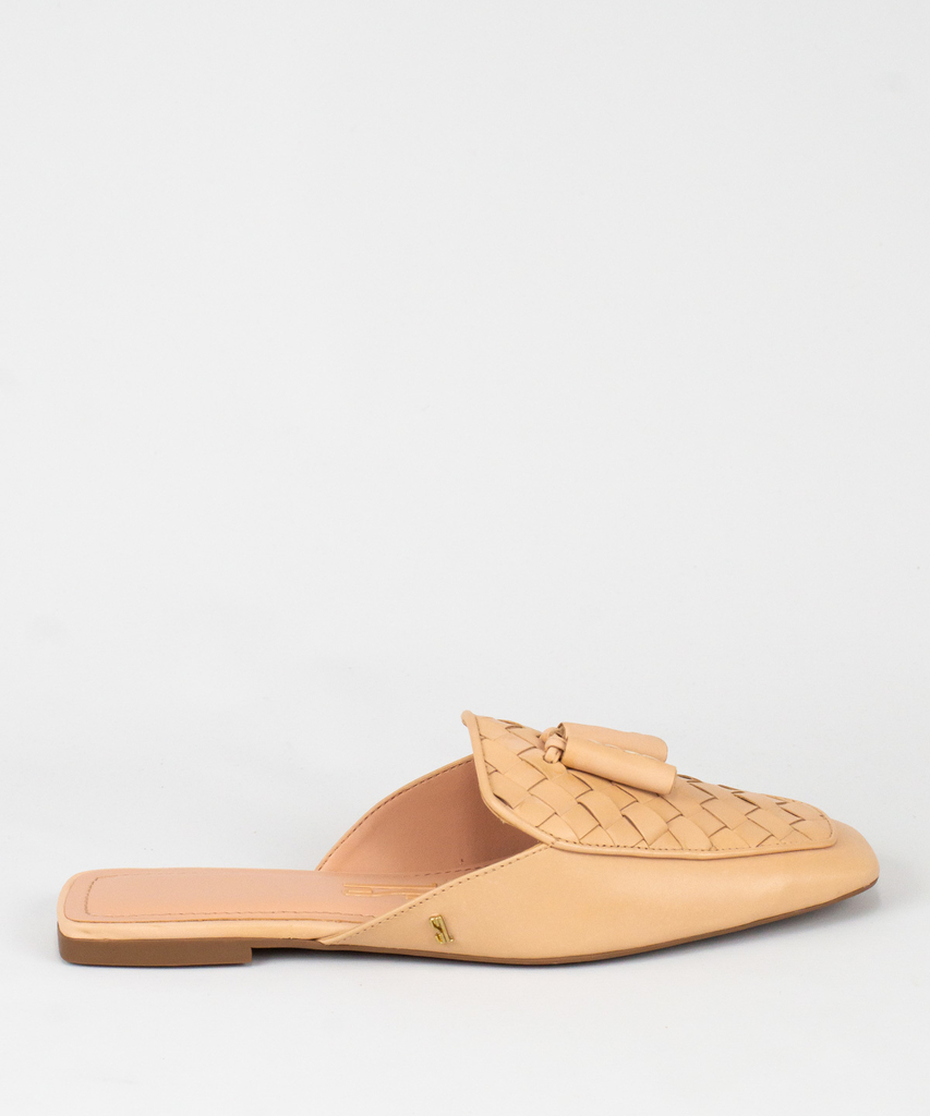 Mule Santa Lolla Nude Tramado Bico Quadrado Couro - 0505.362A.02E7.0032 urbanna