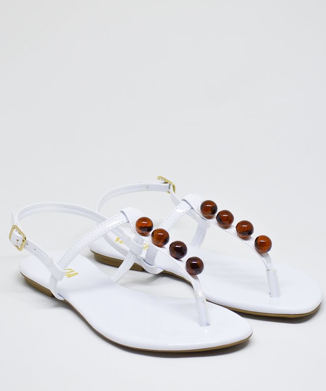 Rasteirinha branca feminina Clearance