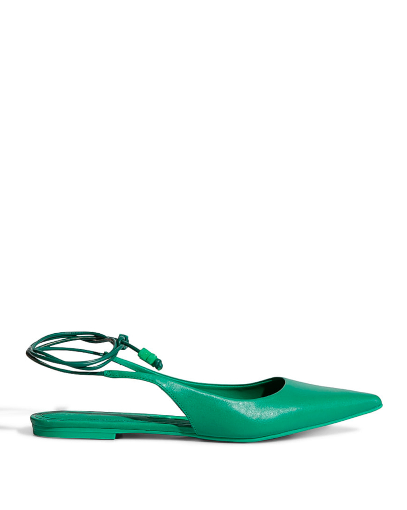 sapatilha santa lolla verde folha slingback amarração - urbanna - 0346.3926.0346.03a6