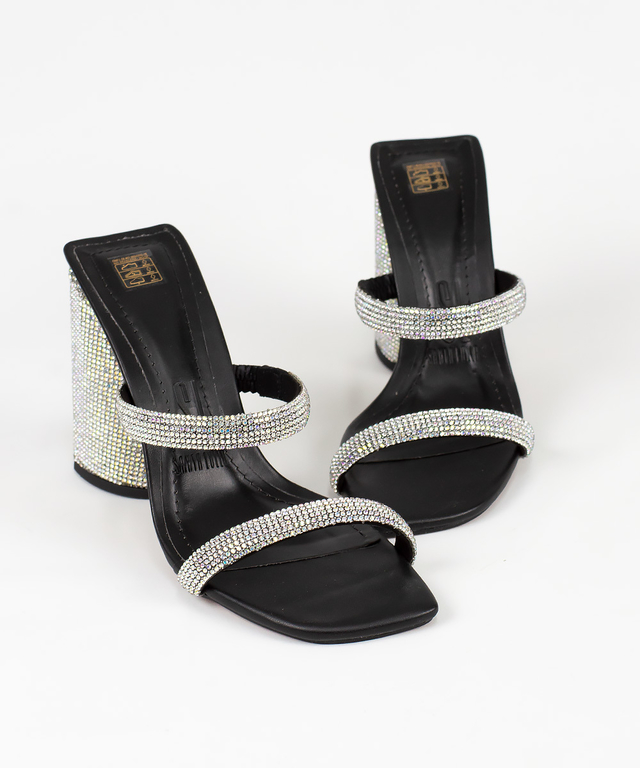 Tamanco Santa Lolla Strass Preto - GLAMI.com.br