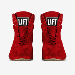 bota de treino vermelha frontal liftfootwear