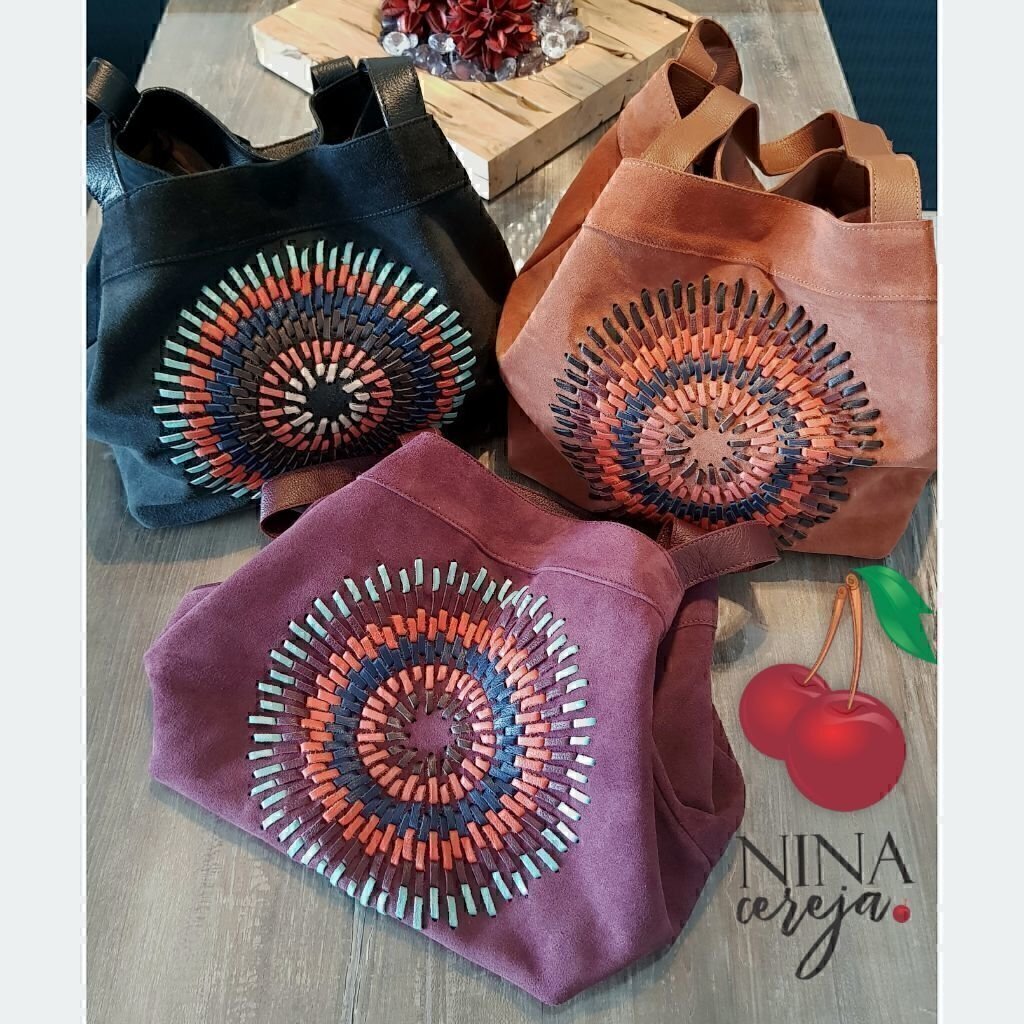Bolsa Mandala Top em Couro - Comprar em NinaCereja