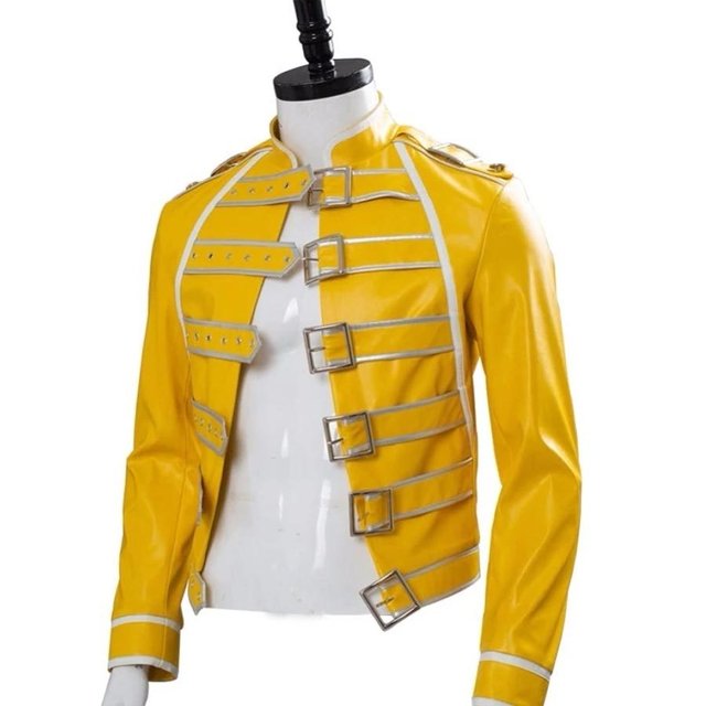 Jaqueta de Couro Amarela - Freddie Mercury