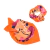 COMBO Pañ + Scrunchie "Golondrinas" Naranja