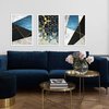 Kit de quadros Geometrico Moderno Azul Turquesa Gold - comprar online