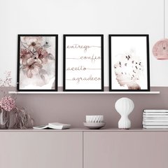 Kit de quadros Entrego, Confio, Aceito, Agradeço - comprar online