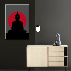 Quadro Decorativo Silhueta Buda Meditando