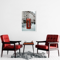 Quadro Decorativo Cabine Telefônica Vermelha, Londres