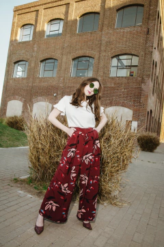 Pantalón Free Bordó