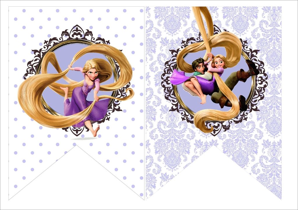 Lámina pizarra personalizada imprimible Rapunzel Disney