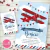Kit imprimible personalizado avion vintage rojo