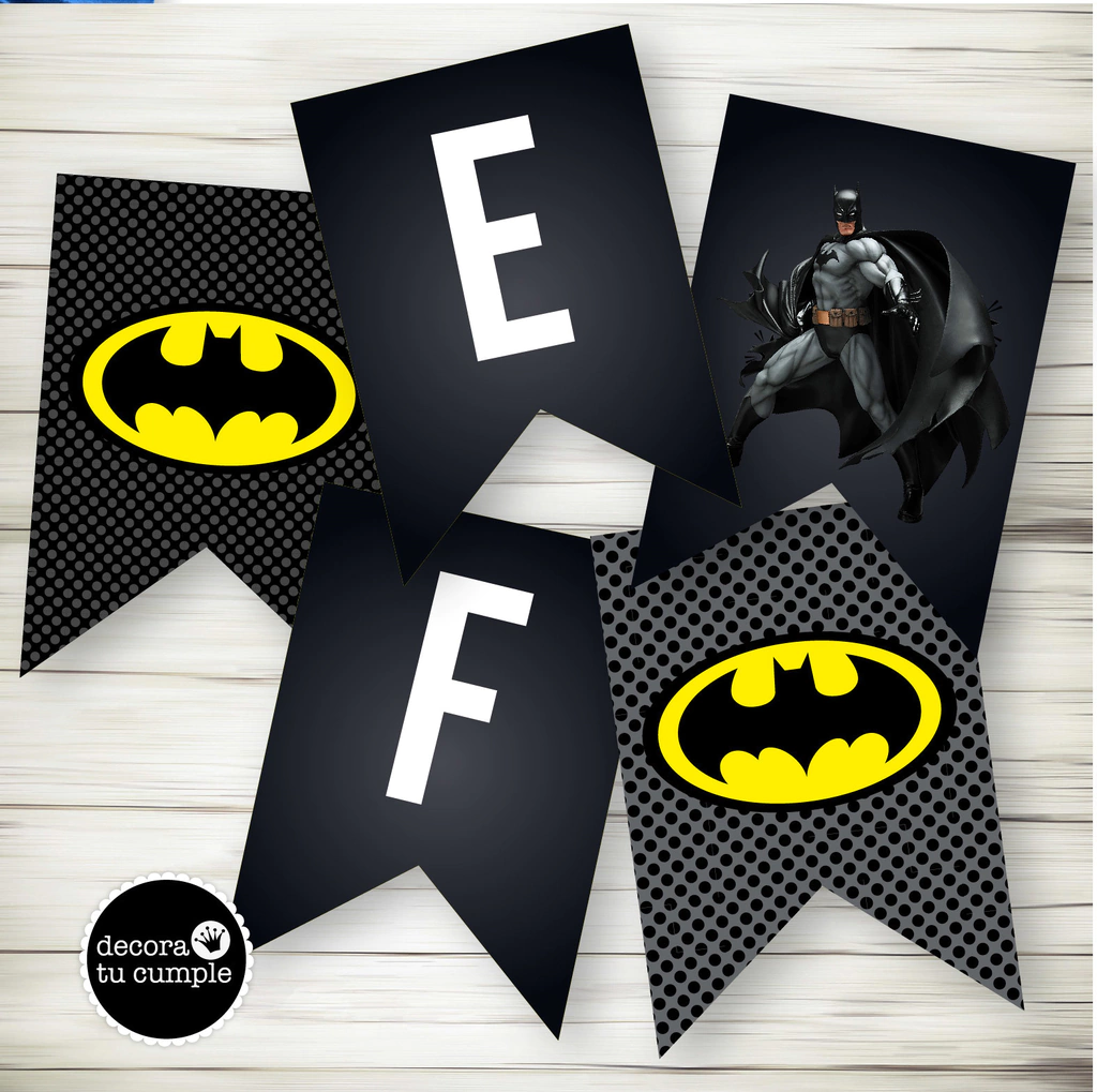 Kit Imprimible Batman black 1 - decora tu cumple