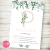 Kit imprimible botanico hojas acuarela watercolor glitter blush dusty pink rosa cumpleaños baby shower invitacion tarjeta digital party printable