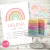 kit imprimible arcooiris nordico boho personalizado colores pastel cumpleaños fiesta decoracion deco diy rainbow party  invitacion tarjeta