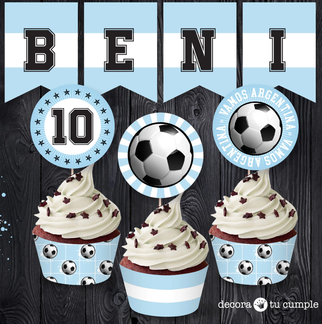 Kit imprimible Futbol Argentina - decora tu cumple