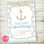 Kit imprimible marinero nautico celeste glitter dorado baby boy bautismo cumpleaños bautizo ancla