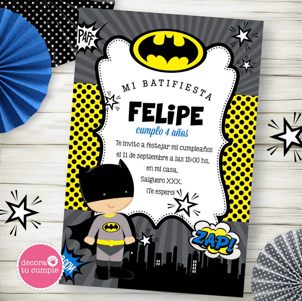 Kit Imprimible Mini Batman - decora tu cumple