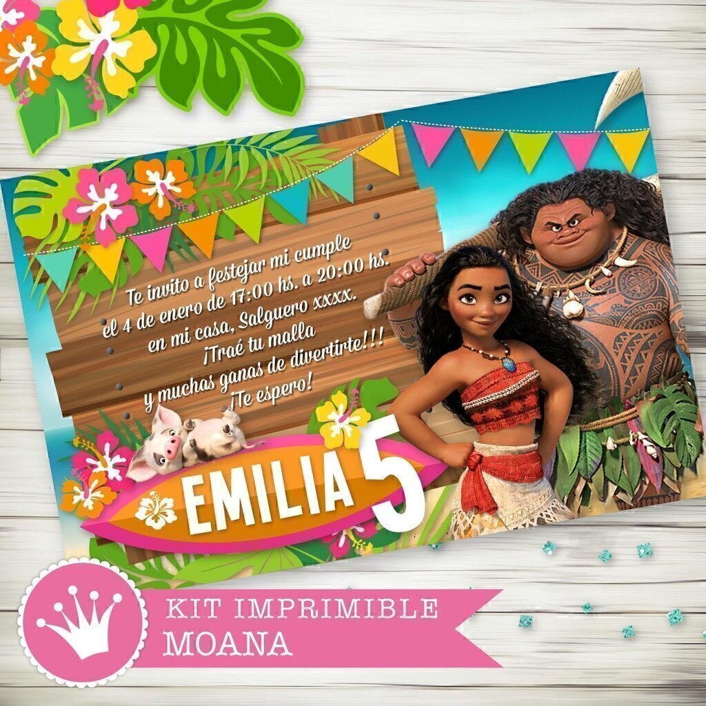 Kit Imprimible Moana Disney Decora Tu Cumple Kit Imprimible Moana Disney Decora Tu Cumple