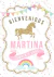 Kit imprimible Unicornio arcoiris con glitter en internet