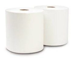 Bobinas de papel p/limpieza 400 mts x 2 unidades