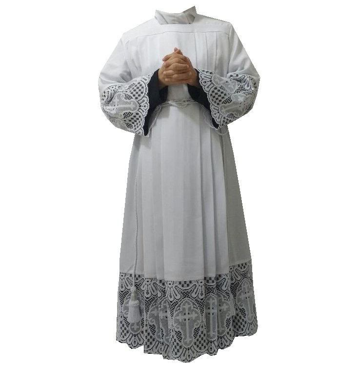 Alva com renda de Cruz - Paramentaria São Pedro