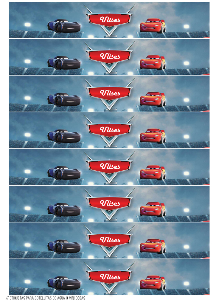 Kit imprimible Cars 3 - Comprar en Tres Cerditos Kits