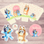 Kit imprimible Bluey Nena + Banner Circular Fondo Mesa Dulce Candybar
