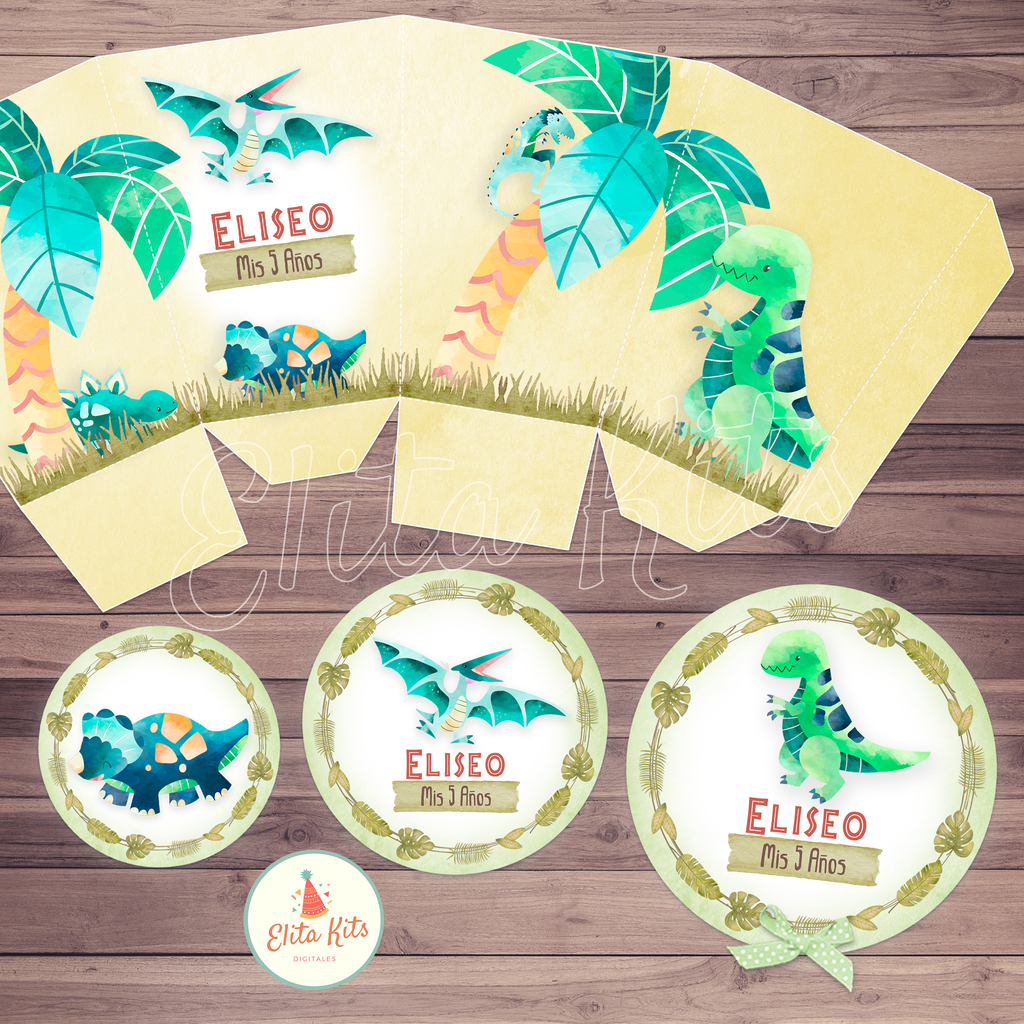 Kit imprimible dinosaurios cumpleaños candybar Kit imprimible dinosaurios cumpleaños candybar