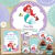 Kit imprimible La Sirenita Ariel + Banner Circular Fondo Mesa Dulce Candybar