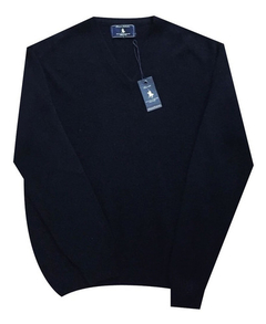 Sweater Polo Club Escote En V Negro Gris Y Azul - comprar online
