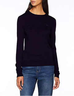 Sweater Lacoste Mujer Escote Redondo Af8757 Lana Merino - comprar online