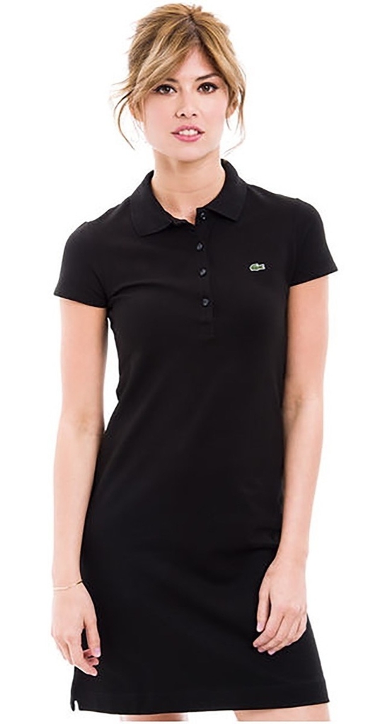 Vestido Lacoste Mujer Pique Manga Corta Ef6952