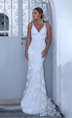 Vestido Noiva Sereia Tule Bordado - comprar online
