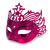 Máscara de Carnaval Luxo Cores Metalizadas Fantasia - loja online