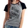 Camiseta Monsta X Nothing Changes Kpop Raglan Mescla Babyloo