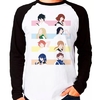 Camiseta Anime Tsurezure Children Raglan Manga Longa