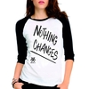 Camiseta Monsta X Nothing Changes Kpop Raglan Babylook 3/4