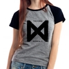 Camiseta Monsta X The Code V3 Kpop Raglan Mescla Babylook