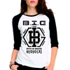 Camiseta B.i.g Big Boys In Groove Kpop Raglan Babylook 3/4