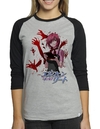 Camiseta Elfen Lied Anime Raglan Mescla Babylook 3/4