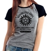 Camiseta Supernatural Winchester V02 Raglan Mescla Babylook